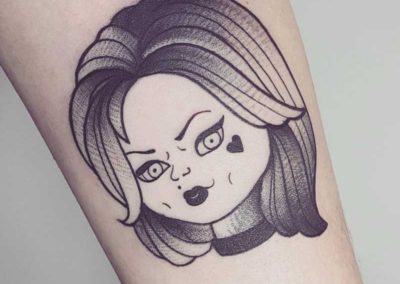 tatuaje la novia de Chucky | tatuajes personajes