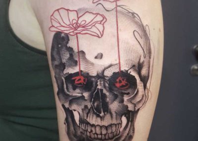 skull tattoo | Cornelius tattoo Madrid