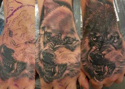 tatuaje lobo | tatuajes para la mano | tatuajes animales