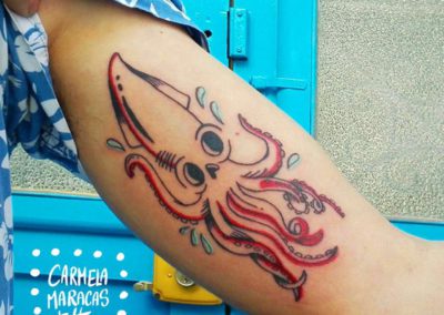 Tatuaje calamar | tatuajes animales | tatuajes divertidos