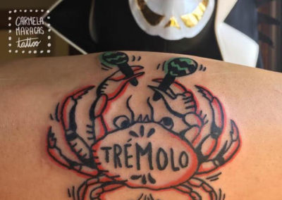 Tatuaje cangrejo | tatuajes animales | tatuajes divertidos | tatuaje madrid