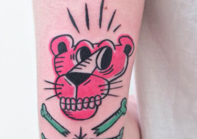 Tatuaje pantera rosa | tatuajes dibujos animados | tatuajes divertidos | tattoo