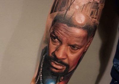 tatuajes realistas | tatuajes peliculas | Denzel Washington