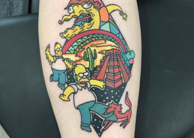 tatuaje simpsons | tatuajes a color | tatuajes divertidos