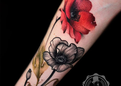 tatuajes acuarela madrid | tatuajes flores