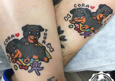 tatuaje para parejas | tatuajes en la pierna | Cornelius Tattoo