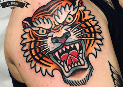 tatuajes old school | tatuaje tigre