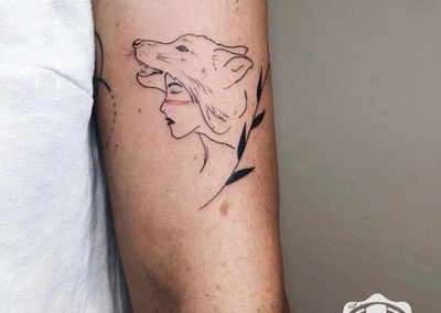 tatuajes para mujeres: tatuaje lobo