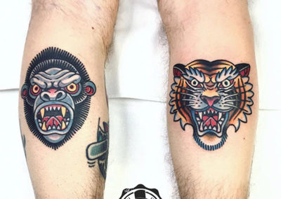 tatuajes en el gemelo | tatuajes old school