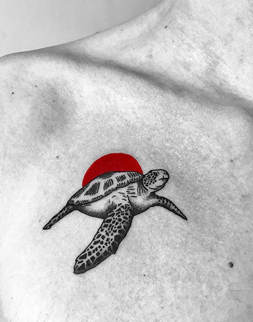 mini tatuajes: tortuga | Madrid tattoo