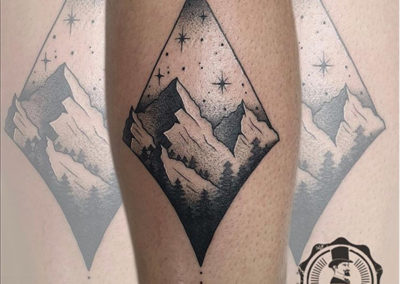 tatuajes en la pierna | blackwork tattoo