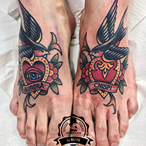 tatuajes en el pie | tatuajes para parejas | tatuajes pájaros