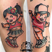 tatuajes en pareja: tatuaje niño y niña