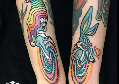 tatuaje bugs bunny | cartoon tattoo