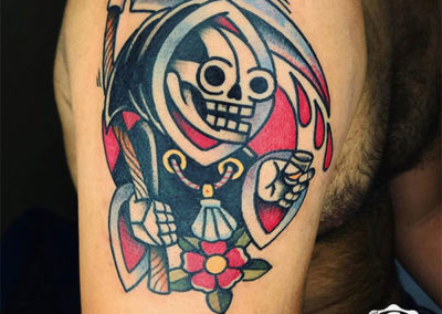 tatuaje muerte calavera | tatuajes old school