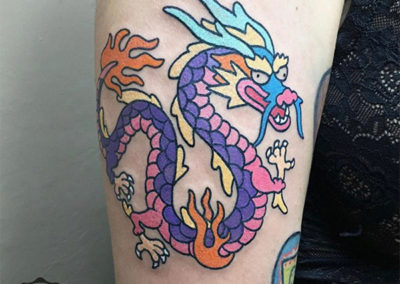 cartoon tattoo | dragón chino