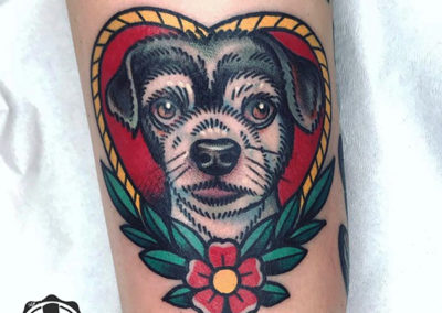tatuaje perro y corazón | tattoo