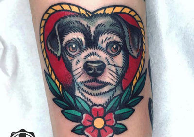 tatuaje perro y corazón | tattoo