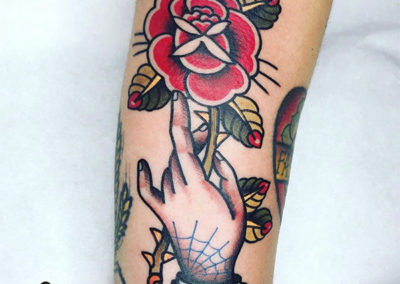 tatuajes de rosas | tatuajes old school