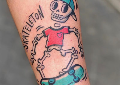 tatuajes originales | calavera skate