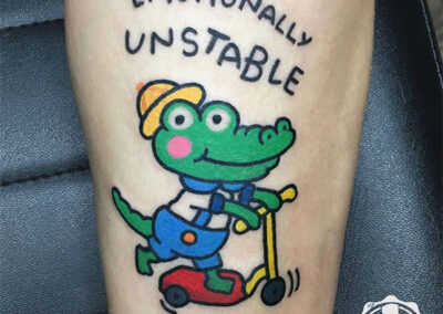 cartoon tattoo | cocodrilo