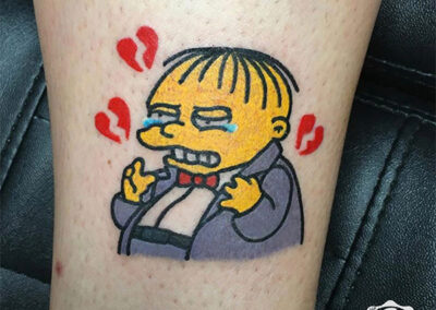 cartoon tattoo de los simpsons