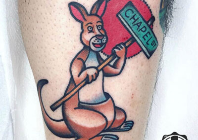 cartoon tattoo de canguro