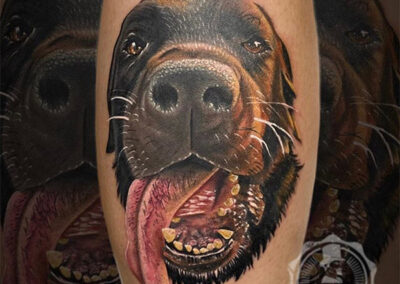 tatuajes realistas | tatuaje perro