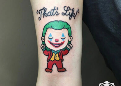 cartoon tattoo de Joker