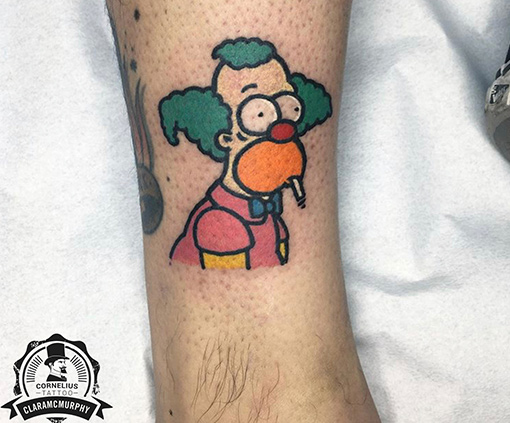 cartoon tattoo de krusty