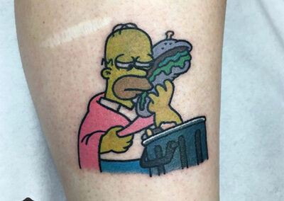 cartoon tattoo de Homer Simpson