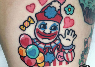 cartoon tattoo de payaso