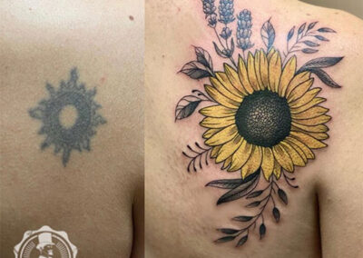 tatuajes cover de un girasol