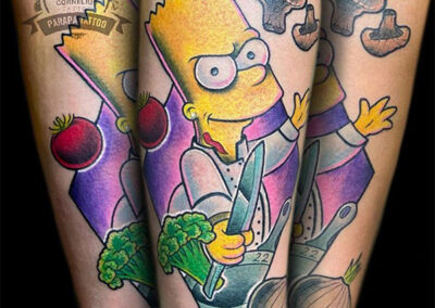 tatuajes new school bart simpson