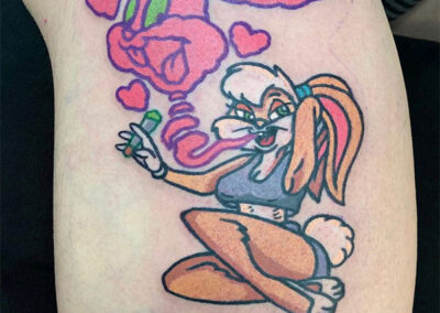 tatuajes a color de bugs bunny