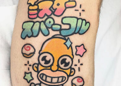 cartoon tattoo de Homer Simpson