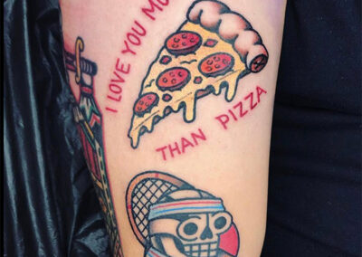 tatuajes old school pizza el bueno