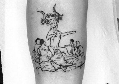 blackwork tattoo goya