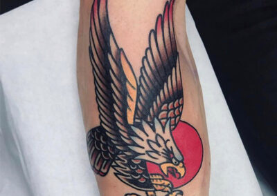 tatuajes old school de un águila