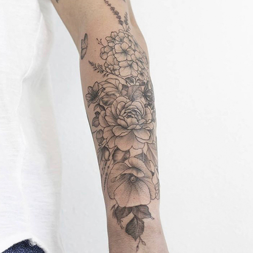 tatuajes en el brazo línea fina