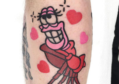 cartoon tattoo de Sebastian de la Sirenita