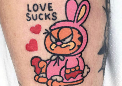 cartoon tattoo Garfield