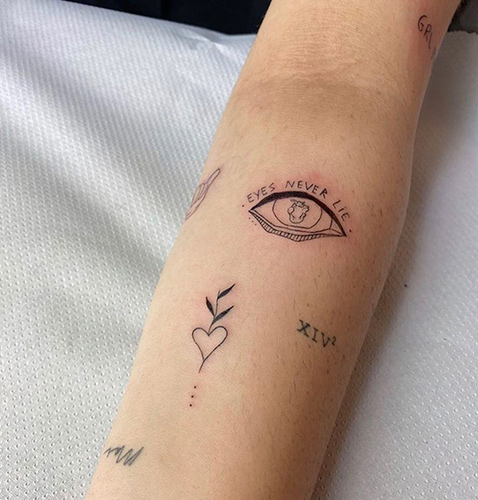 tatuajes pequeños eyes never lie