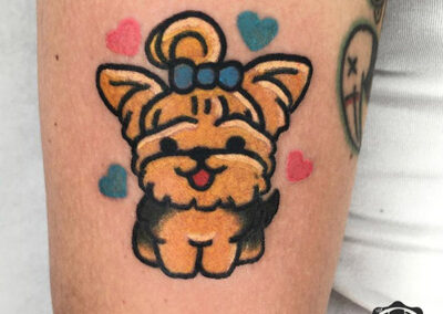 cartoon tattoo perro