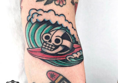 tatuajes old school calavera