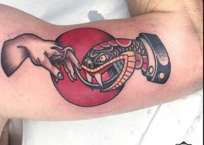 tatuajes old school serpiente