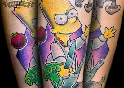 tatuajes new school de Bart Simpson