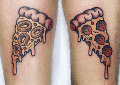 Ideas de tatuajes para parejas pizza