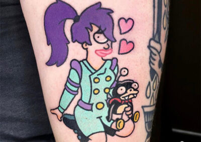 cartoon tattoo | Tatuaje en Madrid