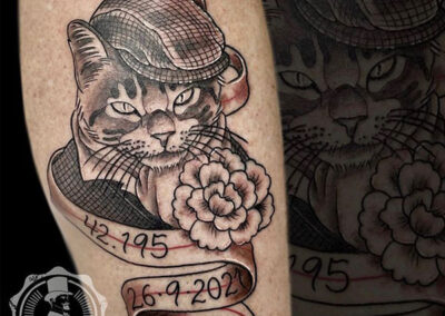 blackwork tattoo | gato madrileño